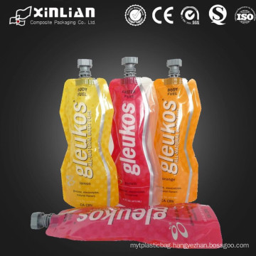 factory price plastic stand up pouch with spout/Juice packaging bag/sauce plastic packaging stand up pouch/jelly packaging spout